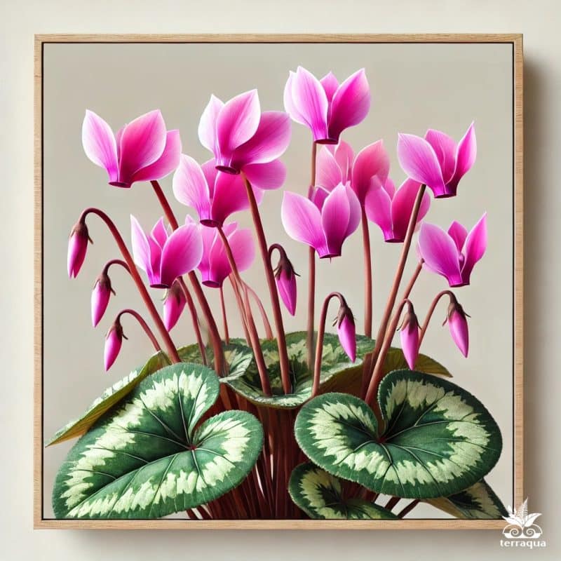 A Realistic Square Image Of A Cyclamen Plant, Know