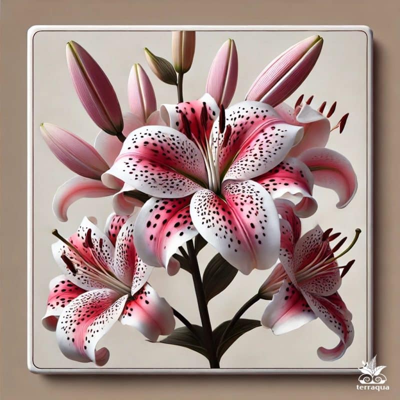 A Realistic Square Image Of A Stargazer Lily, A Hi